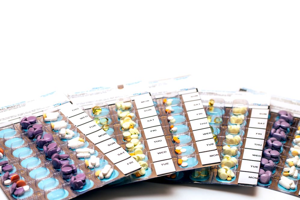 Webster packs for multiple medications