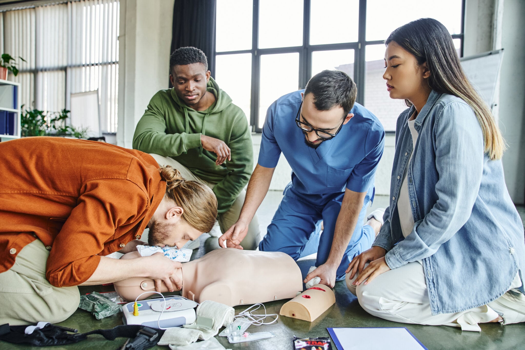 CPR and Rescue Breathing First Aid Guide for Cardiac Arrest