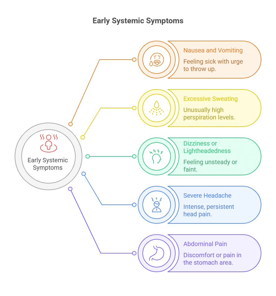 early systemic snakebite symptoms