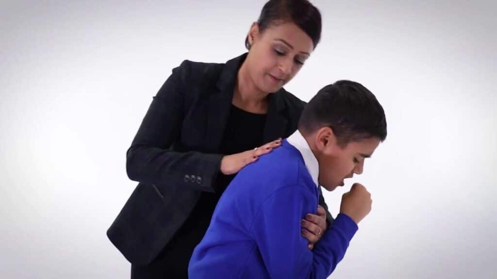 choking first aid - back blows