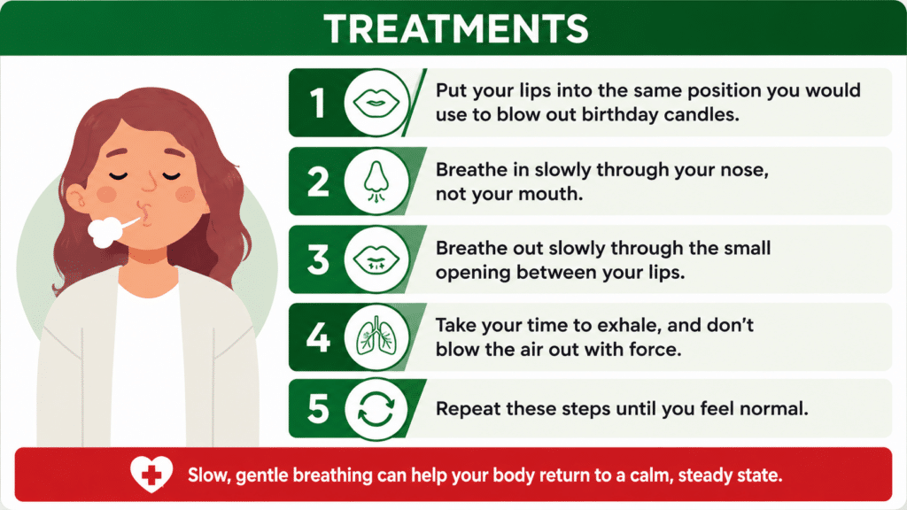 First aid for hyperventilation