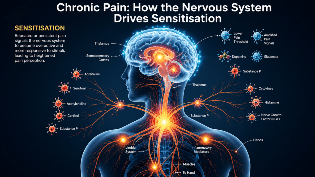 Nerve sensitisation