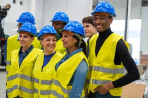 National Skills Week - 2026 - side view photo of group of workers in factory