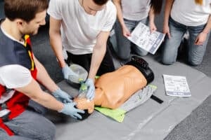 Father’s Day 2026 - First Aid Training - Cardiopulmonary resuscitation. First aid course on cpr dummy