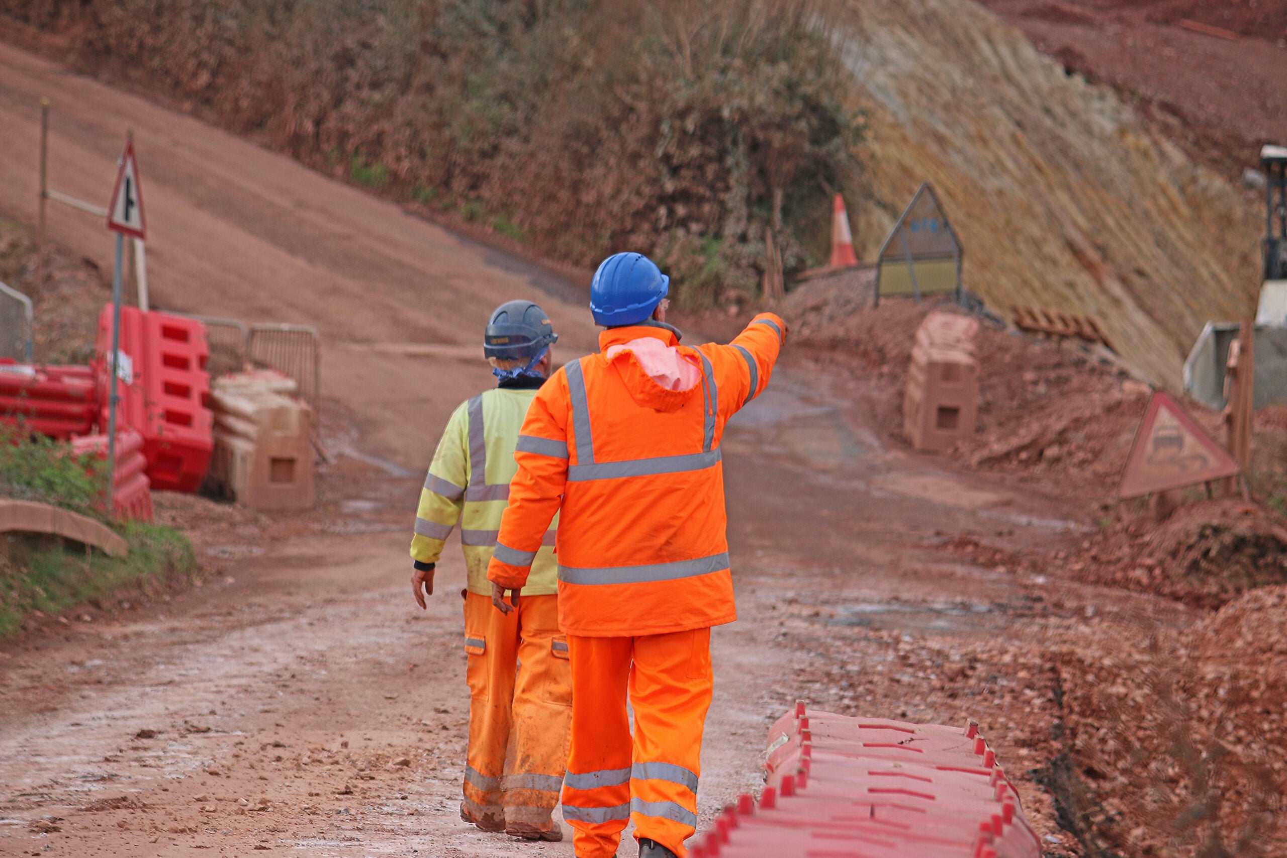 construction-workers-on-a-road-construction-site